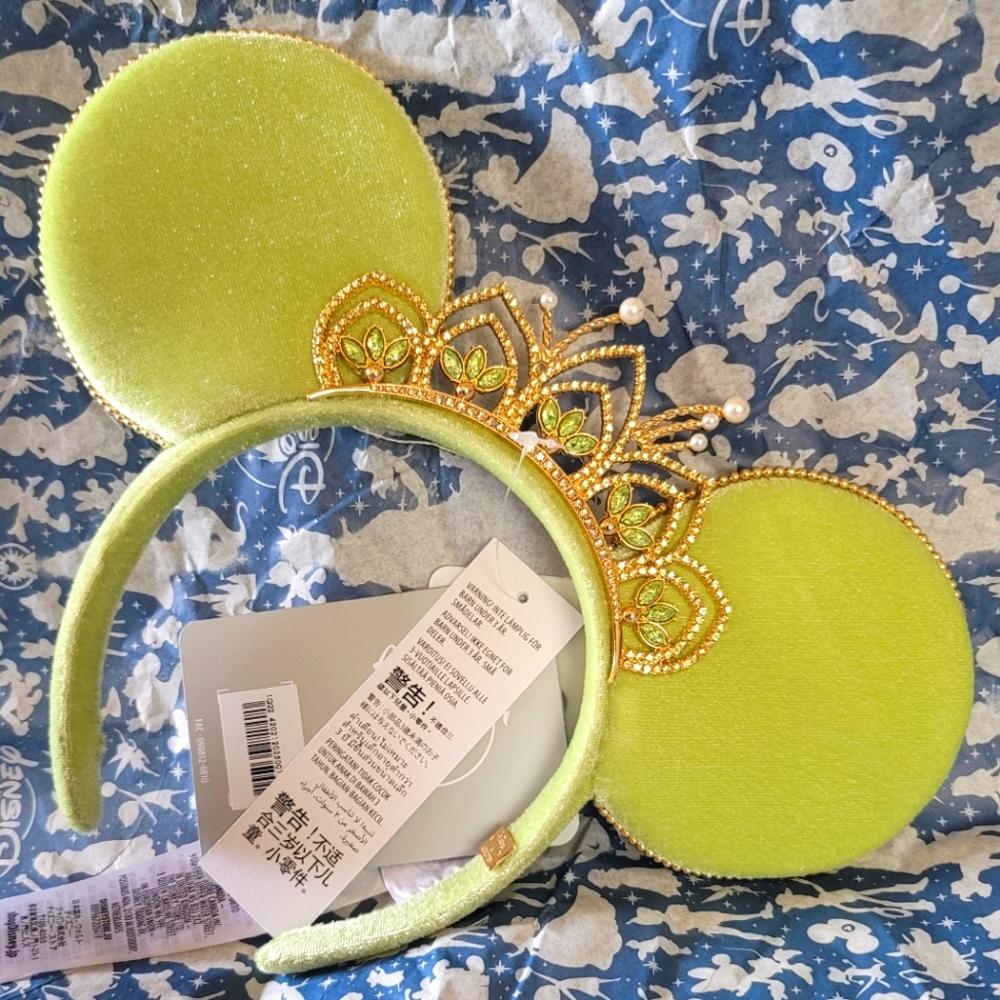 NWT Disney Parks Tiana Minnie Ear Headband by Bauble Bar-The Princess & the Frog